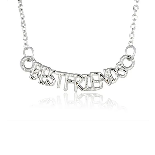Verižica srebrna z napisom Best friend 